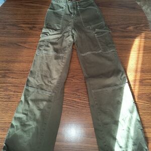 Olive Green Boot Cut Pants